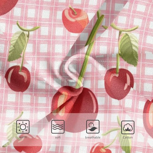 Cotton Toddler Girls Underwear Cute Cherries Pink White Plaids Panties Little Girl Stylish Undies Kids Briefs 2t3