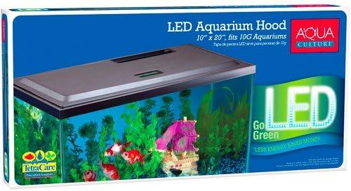 Aqua Culture LED Aquarium Hood for 10 Gallon Aquariums