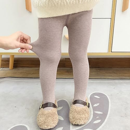 Toddler Kids Baby Girls Fleece Leggings Cotton Lined Warm Leggings Knitted Stretchy Basic Tights Fall Winter2