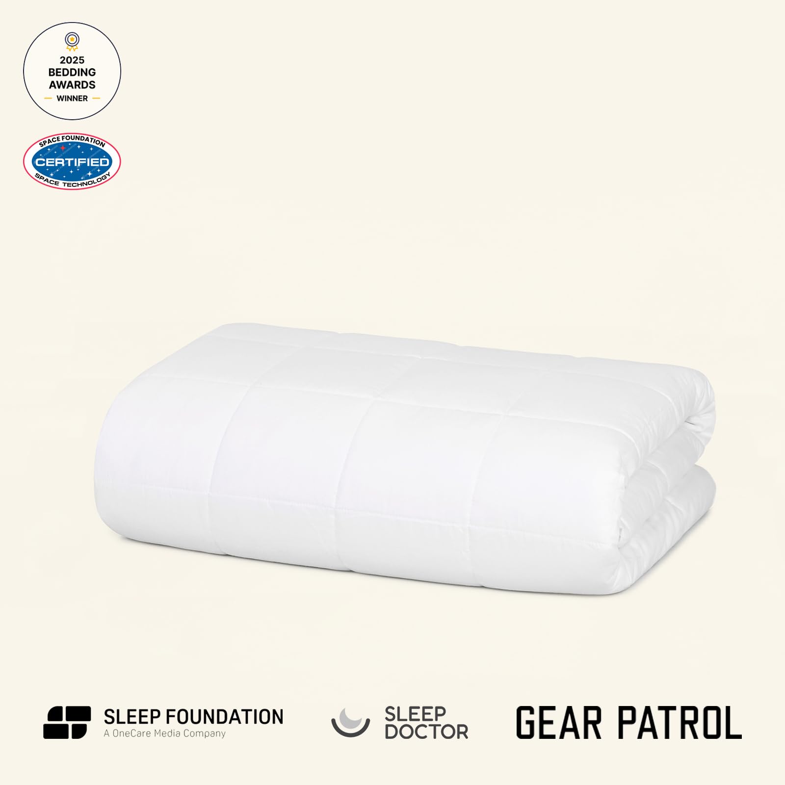 SLUMBER CLOUD Lightweight Comforter - NASA Temperature Regulation Technology - Down Alternative Cooling Comforter - Hypoallergenic White King