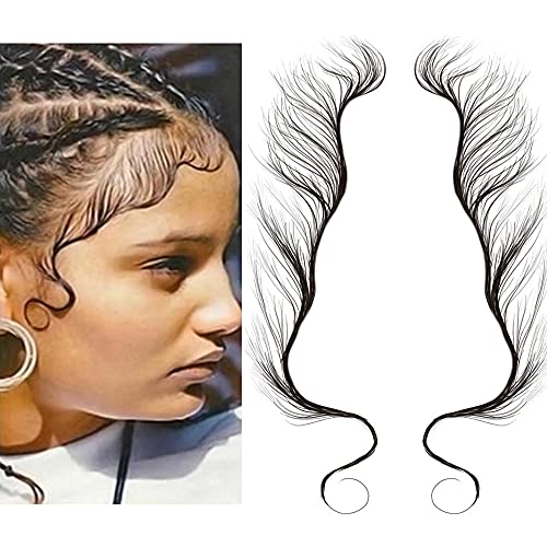 Hair Edge Tattoo Stickers Hairline Tattoo Sticker Template Fake Hair Tattoo Stickers, Curly Hair Waterproof Temporary Tattoos Hairline Sticker Waterproof Lasting ( Styles 2 )