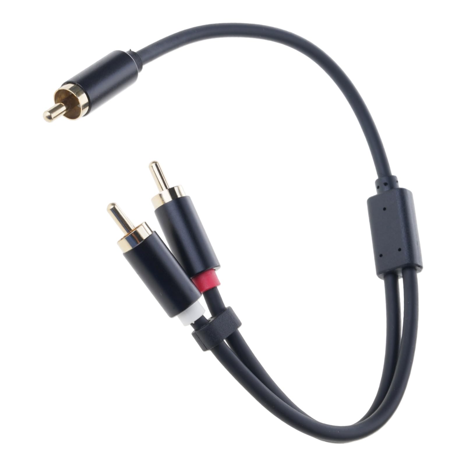 Maxtonser Short 30cm Auditory Splitter Cable With Gold Connectors Tip and Durability Nylon Construction Cord Anti Interferences