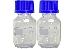 Karter Scientific 50ml Glass Round Bottles for Scientific Storage