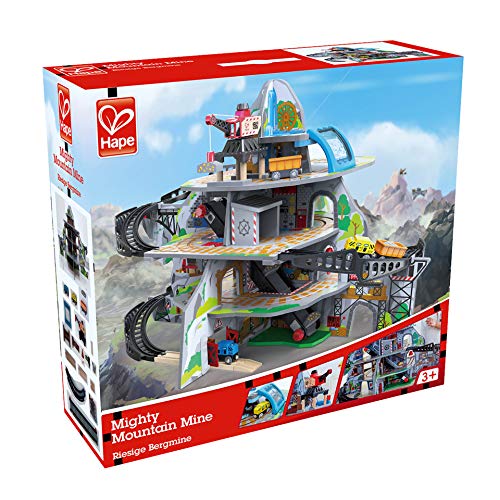 Riesige Bergmine von Hape | Buntes 32-teiliges Fantasie- und Eisenbahnspiel aus Holz | Spielzeugzug für Kinder, E3753 – Bild 7