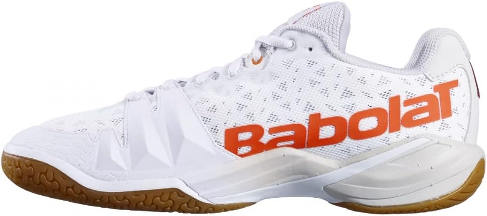 Babolat Men’s Shadow Tour Badminton Shoes, White/Grey, (US Size 7.5)