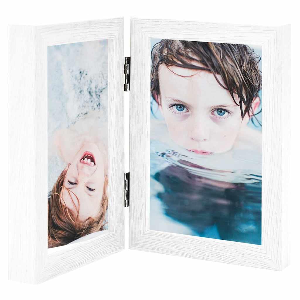 Cornice portafoto pieghevole, 2 x 21 x 29,7 cm, in MDF, bianco