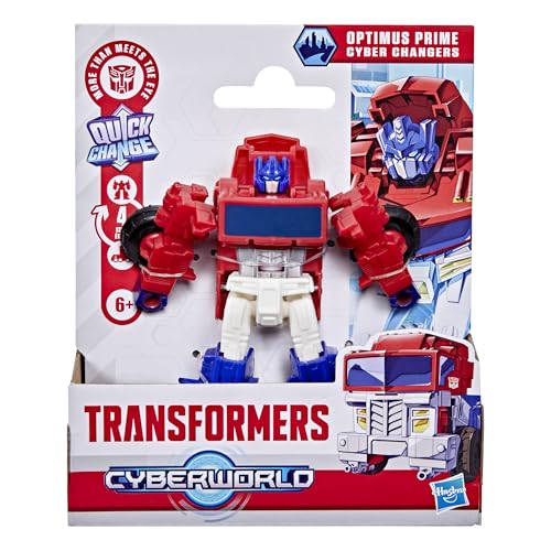 Transformers CYBERWORLD Optimus Prime Cyber Changers 4-Inch Action Figure, Quick Change to Truck Mode, Robot Toys for Boys and Girls 6 and Up - image 2
