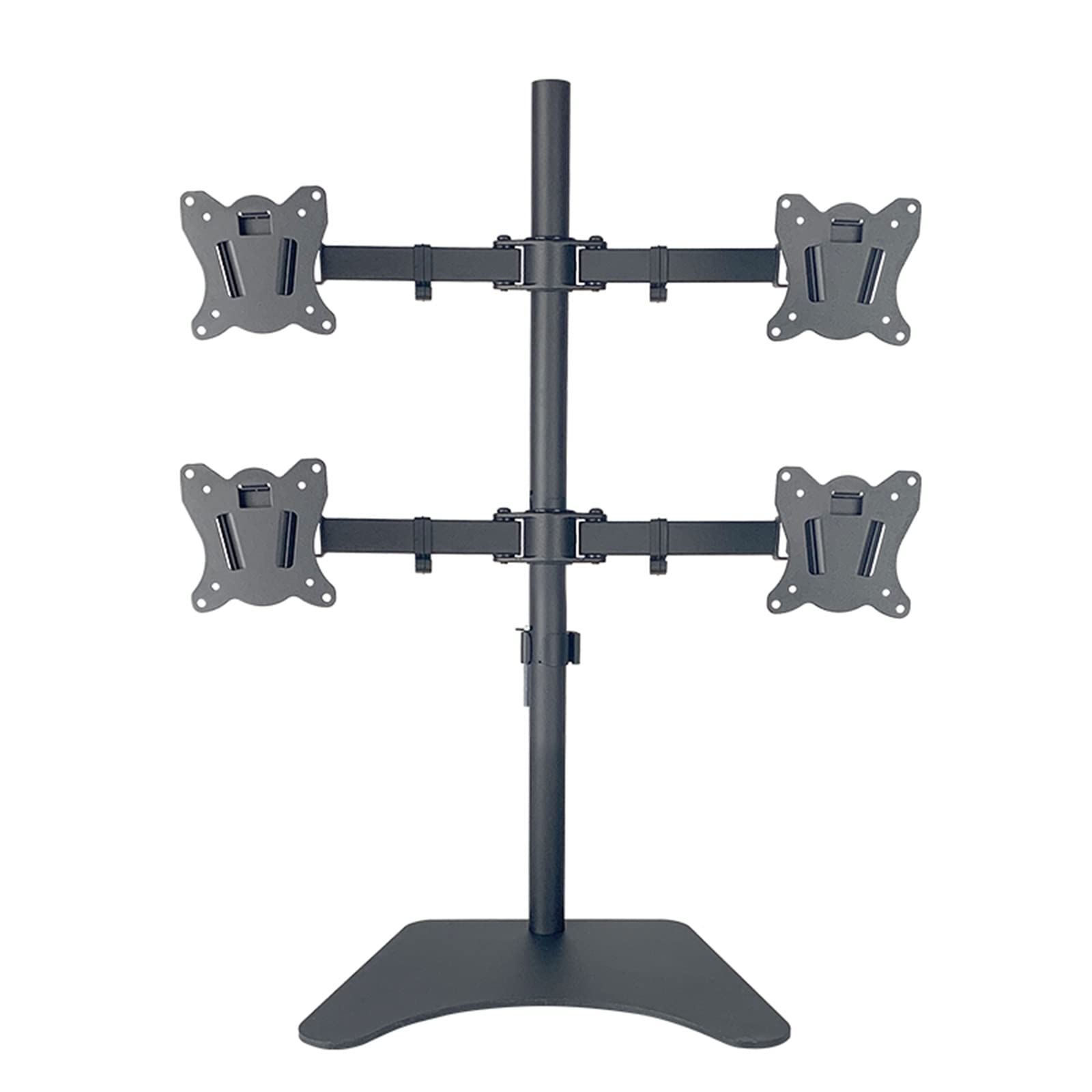 asdchZen 4 Monitor Stand,12 To 27 Inch Monitor Free-Standing Mount,Fully Adjustable Stacked Mount With Tilt Swivel,Holds Up To 4 Screens