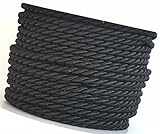Drehkordel ohne Drahteinlagen Kordel 15m x 4mm SCHWARZ Drehkordel Kordelband Kordelschnur