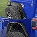 YITAMOTOR Flat Front & Rear Fender Flares Compatible with 2018-2024 Jeep Wrangler JL & JLU Unlimited (2/4 Doors), Off-Road Metal Steel Wheel Flares Liner 4 Pcs