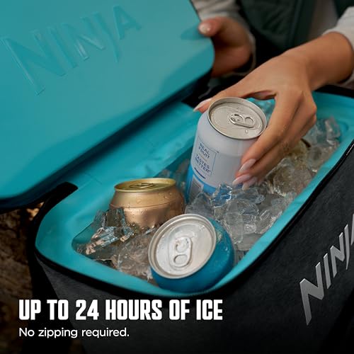 Ninja | Backpack Cooler | FrostVault Go 36 Can Soft Cooler | Leakproof Zipper with Built in Can Opener, 2 Ice Packs & Dry Storage Drawer | for Hiking, Camping & More |Charcoal Gray | FF136CG by Ninja - Image 5
