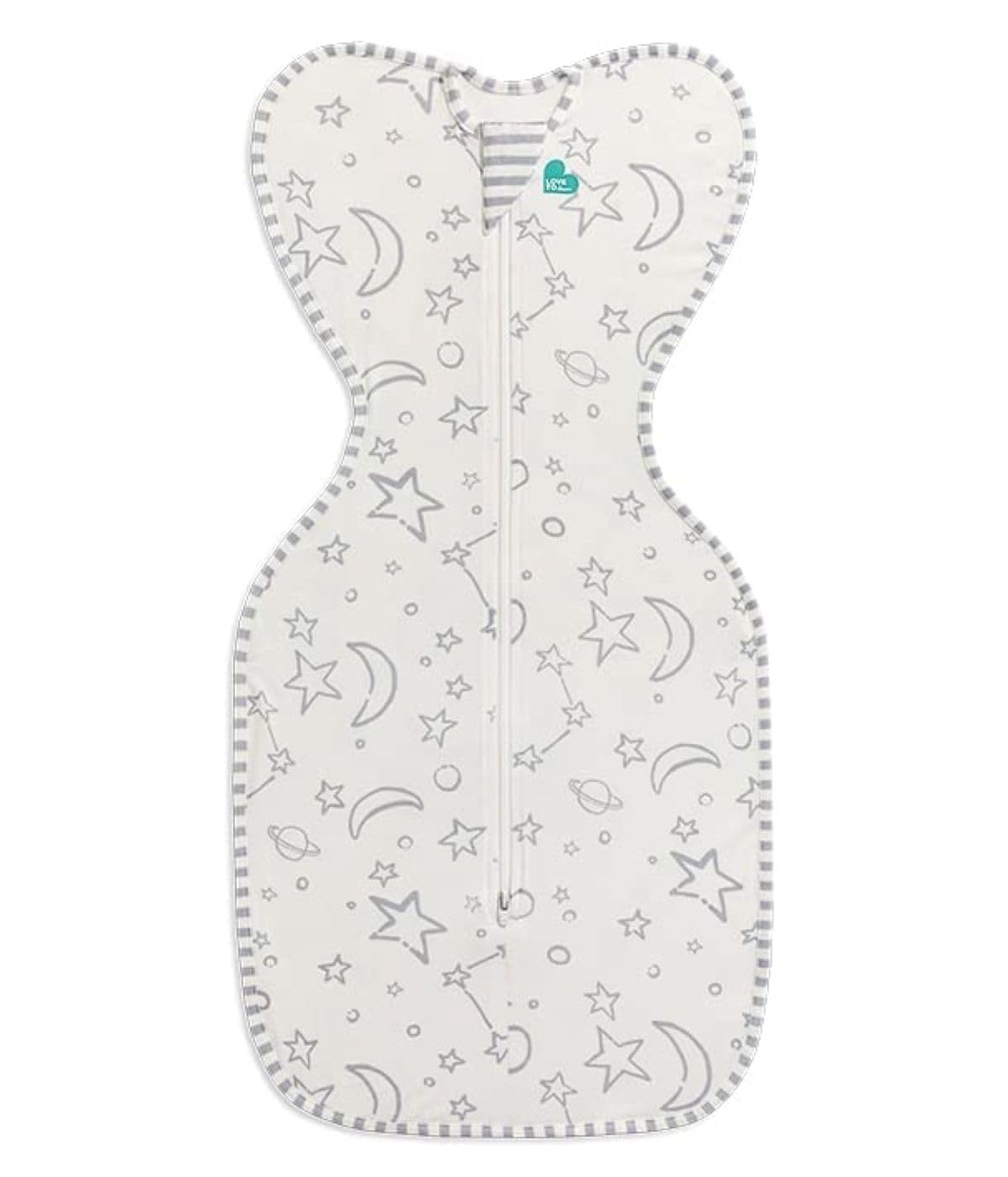 Love To Dream™ Swaddle UP™ Bamboo, Small 3.5-6 kg, Cream, Snug Fit Supports Good Sleep, 1.0 Tog Suitable for Moderate Temperature (20-24°C), Machine Washable & Double Zip for Easy Nappy Change