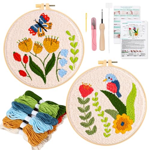 Kit punch needle débutant pour apprendre la broderie facilement sans stress