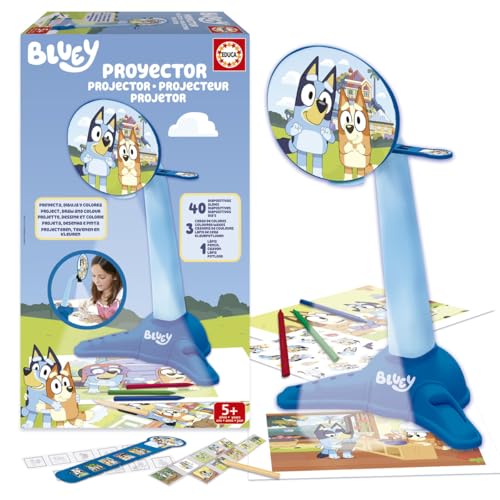 Projecteur dessin Bluey Educa : jouet créatif enfant 5 ans avec crayons de couleur