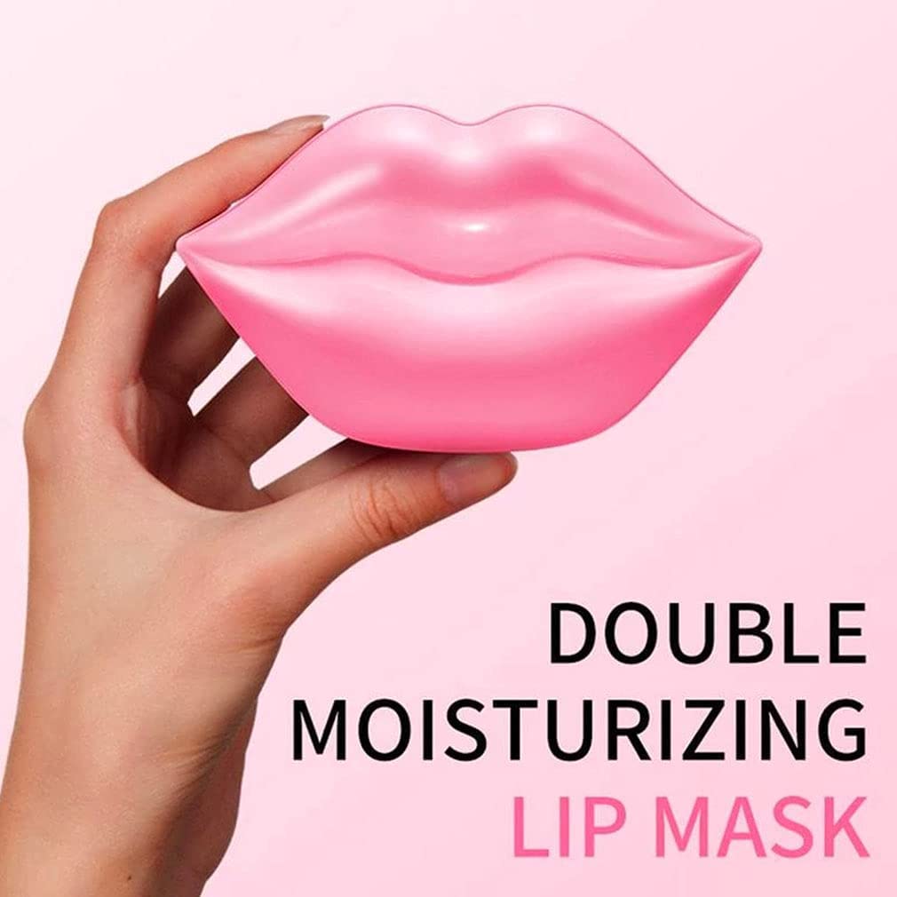 Hydrating Lip Mask,Lip Sleep Mask 20 Pcs Reduces Lines and Restores Moisture, Effectively Nourishes Skin, Gel Treatment Plumping Care Products (Lip Mask-Pink)