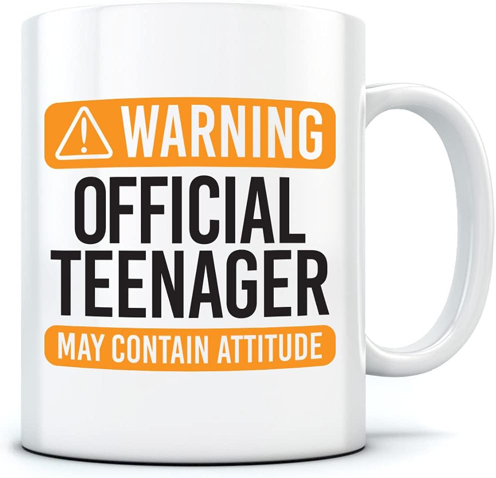 HotScamp Official Teenager Tea and Coffee Mug - Boys and Girls Birthday Presents - Funny Mugs for Teenagers - 13th Birthday Cool Stuff for Boys and Girls - Ceramic Tea Cup for Teens