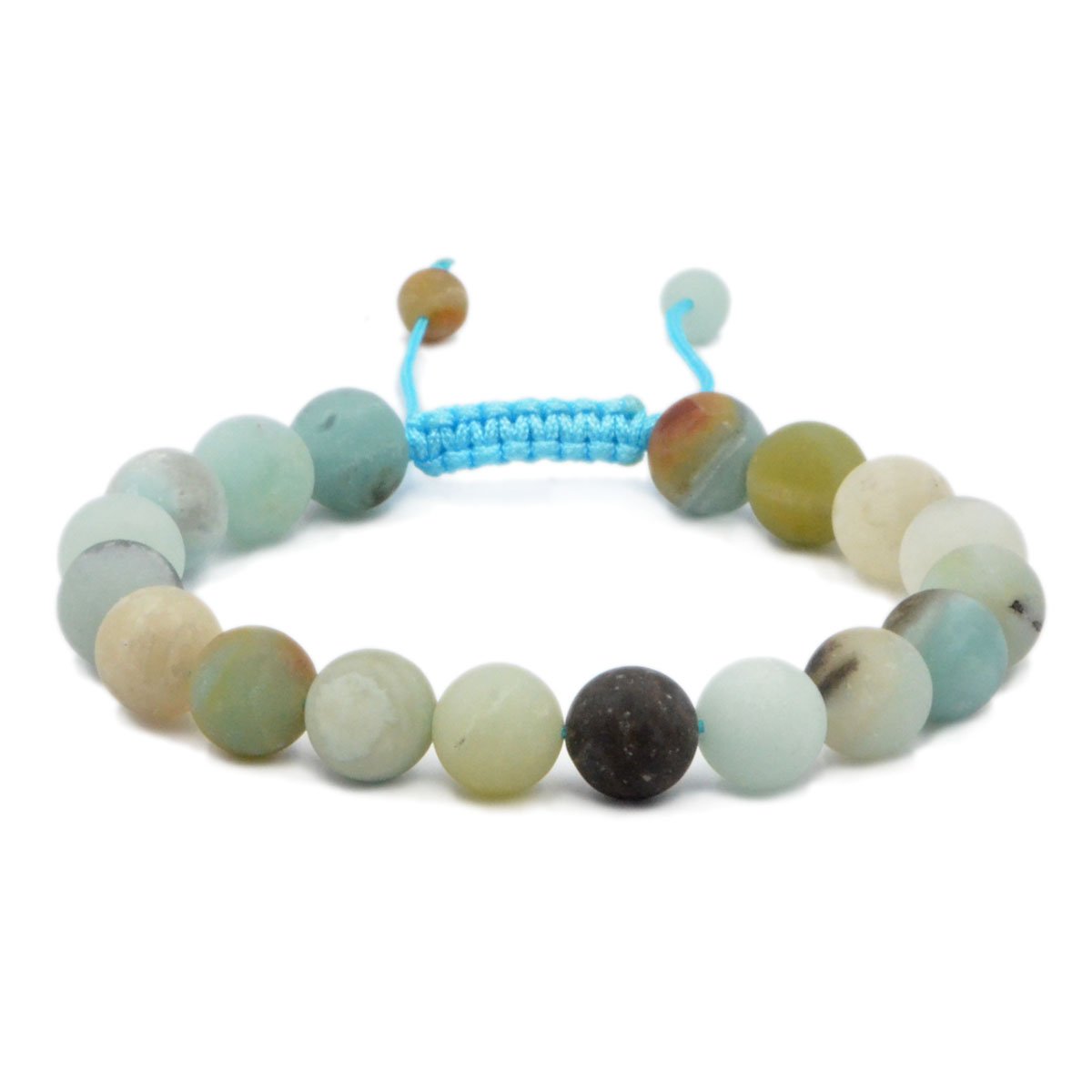 AD Beads Natural 10mm Gemstone Bracelets Healing Power Crystal Macrame Adjustable 7-9 Inch