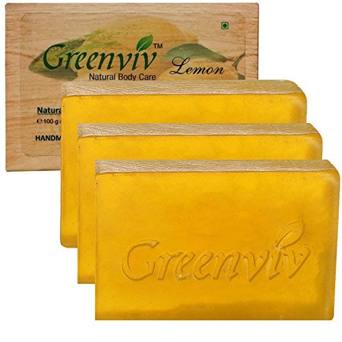 Greenviv Unisex Natural Soap - Lemon 300Gm (Gv1016, Combo Pack Of 3)