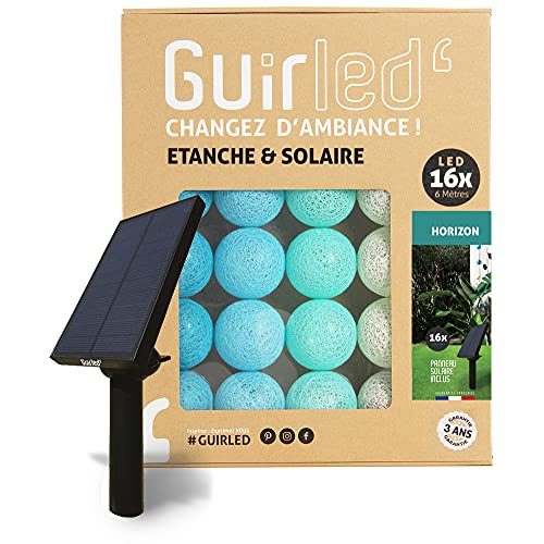 Guirnalda Bolas luminosa LED para exteriores - Impermeable IP65 - Panel solar de alta eficiencia - Encendido y apagado automático - Horizonte - 16 Bolas Cover