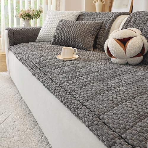 ペット用ソファカバー、洗えるオールシーズン対応の滑り止めスリップカバー、リビングルームや寝室用のコーデュロイ厚手クッションマット Style-A 70x180cm/28x71in