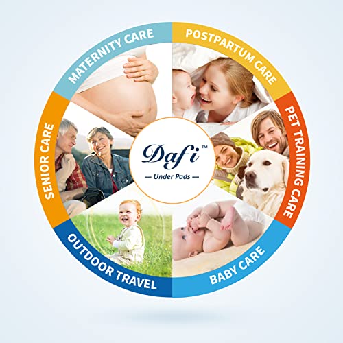Image of DAFI Disposable Changing Pads for Baby 18 inchx 24 inch(100 Count) Incontinence Bed Pads Thick Underpads, Effective Odor Control Pee Pads, Chucks Pads, Super Absorbent Protection for Elderly, Adults
