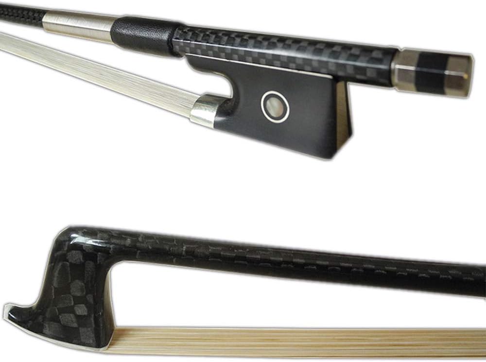 MH violin bow high quality plaided carbon fiber stiffness and light (4/4)