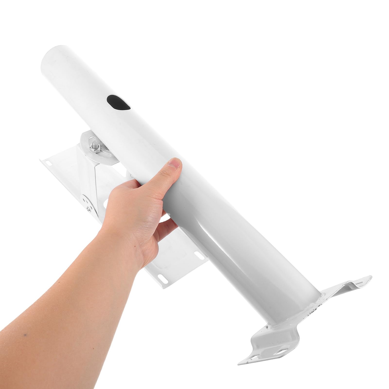 COLLBATH 1 juego de para postes de paneles solares, ajustables para exteriores, con tubo de 58 mm de diámetro, metálico único para instalación en postes de alumbrado público.