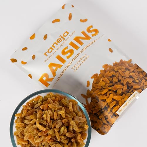 Image of Raneja Premium Seedless Golden Raisins 300g | Quality Kishmish /Kismis | Dry Fruits, Healthy Snacks | Rich in Iron & Vitamin B | Antioxidant Rich | Healthy Dry Fruit Snack