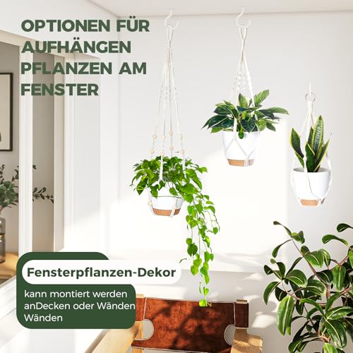 Bamworld Makramee Blumenampel 3er Set – Bild 4