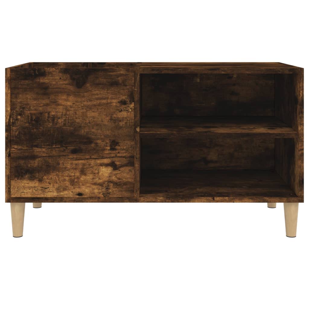 Szafka panelowa, dąb wędzony, 84,5 x 38 x 48 cm, materiał drewnopochodny, wszechstronne miejsce do przechowywania winylu, szafka pomocnicza, szafka na płyty winylowe, do salonu, biura
