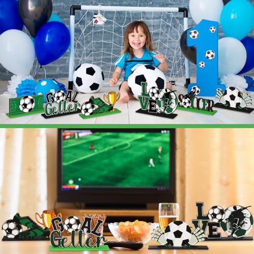 Image of Suzile 6 Pcs Soccer Table Centerpieces for Birthday Party Decorations