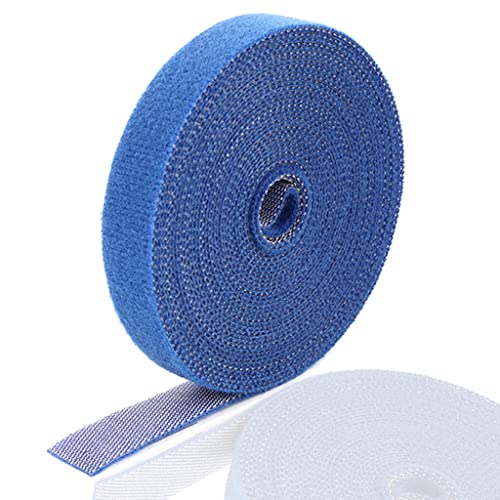 Generic 再利用可能な結束テープ 25インチ x 25ヤード ブルー ? 両面フック&ループ ケーブル管理 ストラップ 切って使える 多目的使用