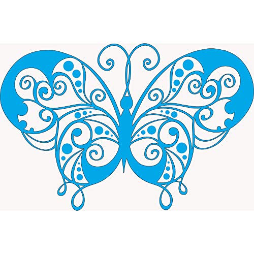 Affiche poster dessin de papillon stylisé bleu, une décoration artistique de format géant