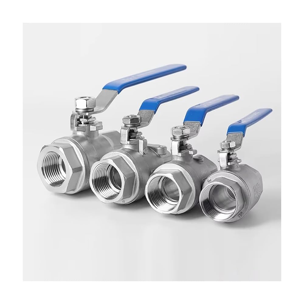 Dwuczęściowa Zawór Kulkowy ze Stali Nierdzewnej SS304, Pełny Przepływ, Gwint Wewnętrzny BSPT, Zawór Wody/Gazu/Oleju, 1/4"-2", 1 Sztuka(3/4")