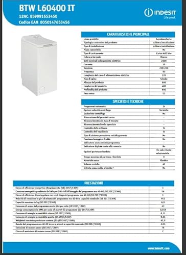 Indesit BTW L60400 IT