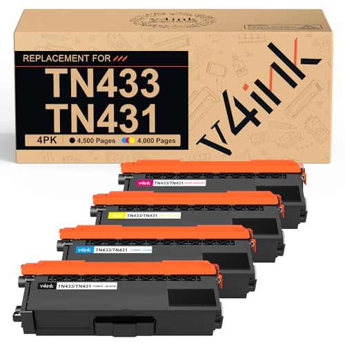 Image of TN433 TN431 Toner Cartridge Replacement for Brother TN-433 431, 4 Color Set | for HL L8360CDW L8260CDW L9310CDW MFC L8900CDW L8610CDW L8690CDW L9570CDW L8905CDW
