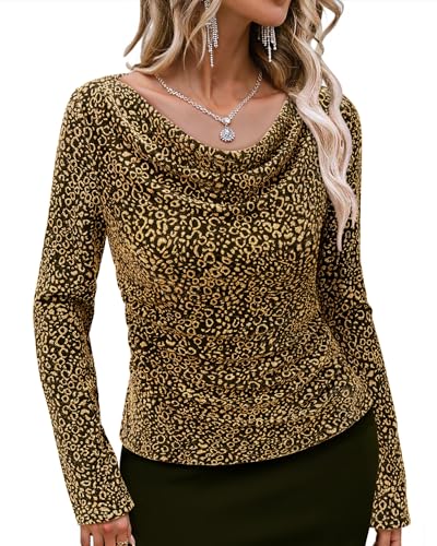 Bebonnie Leopard Print Tops for Women: New Years Eve Outfits Women...