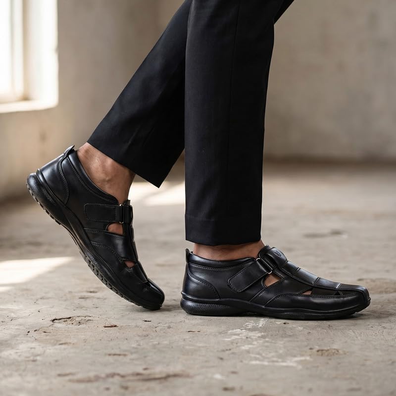 Image of WALKAROO WF6255 Mens Roman Sandals for formalwear and regular use