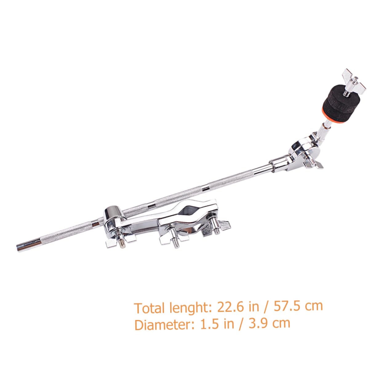 Hemoton Drum Cymbal Boom Spreader Clamp Drum Extension Arm Made of Metal Easy to Install