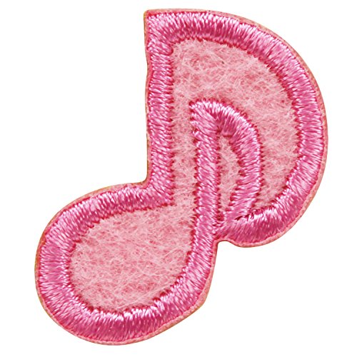 サンヒット ワッペン 音符 ピンク AGS2-54