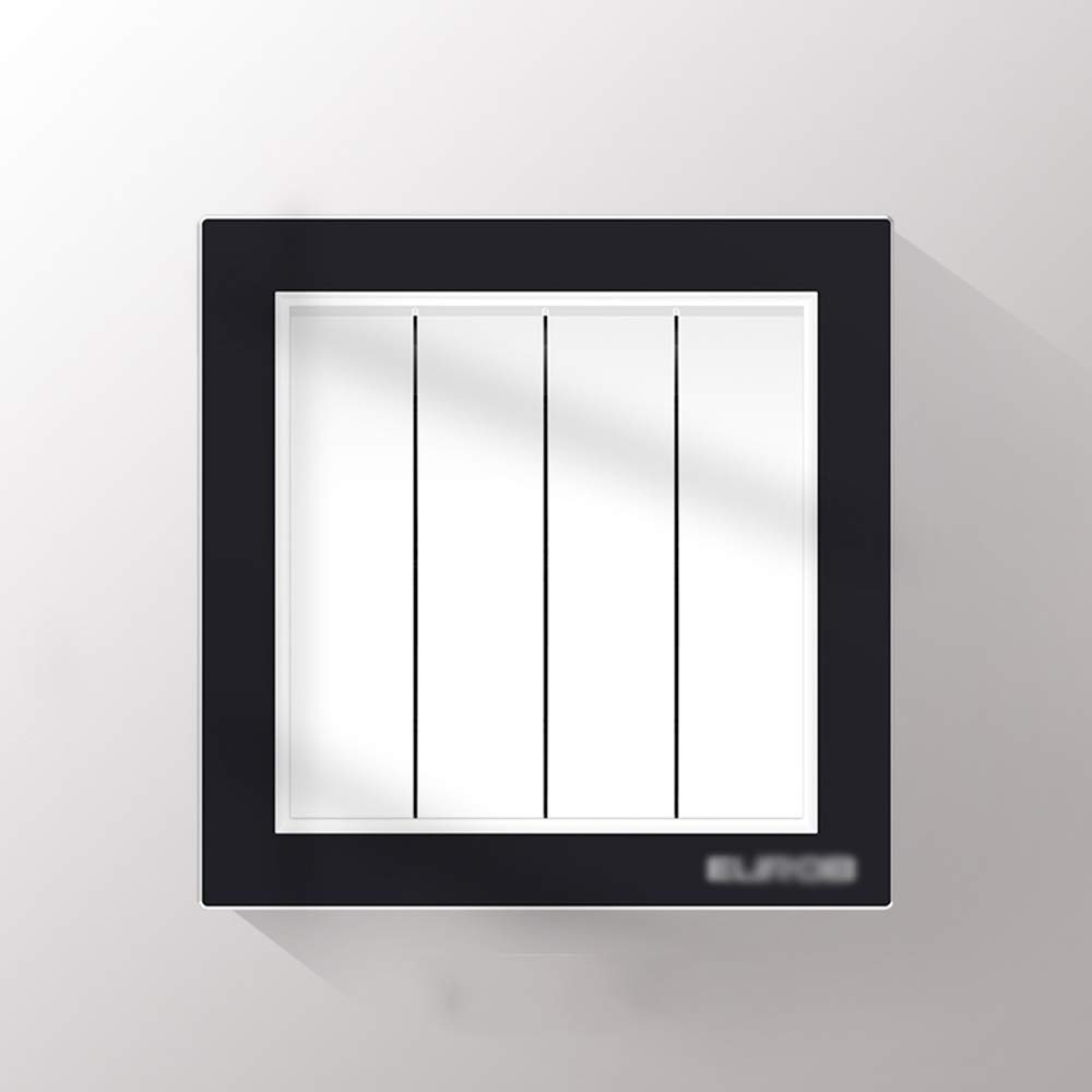 Lichtschalter, Touch-Lichtschalter, 86 Verdeckte Schalttafel, Wandlichtschalter, modische Schlüsselschalttafel for Hotel, Restaurant, Schlafzimmer (Farbe: 4 Gang 2 Way) (Color : 4 Gang 2 Way)