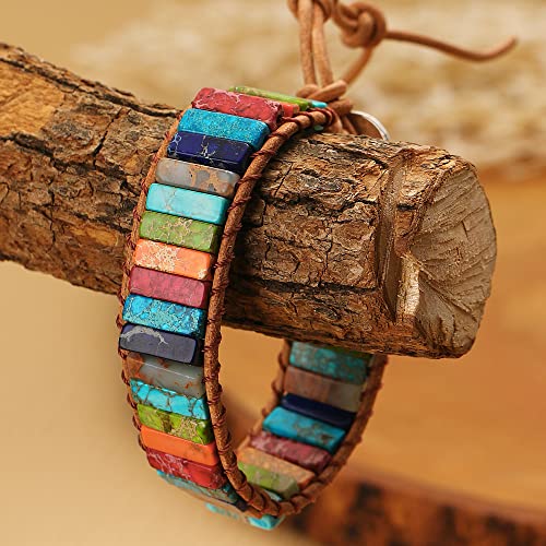 Hzdk 7 Chakra Bracelets For Women,Handmade Healing Stone Beads Boho Bracelet With Tree Of Life Button Women Jewelry Gifts(Chakra) #TOP4