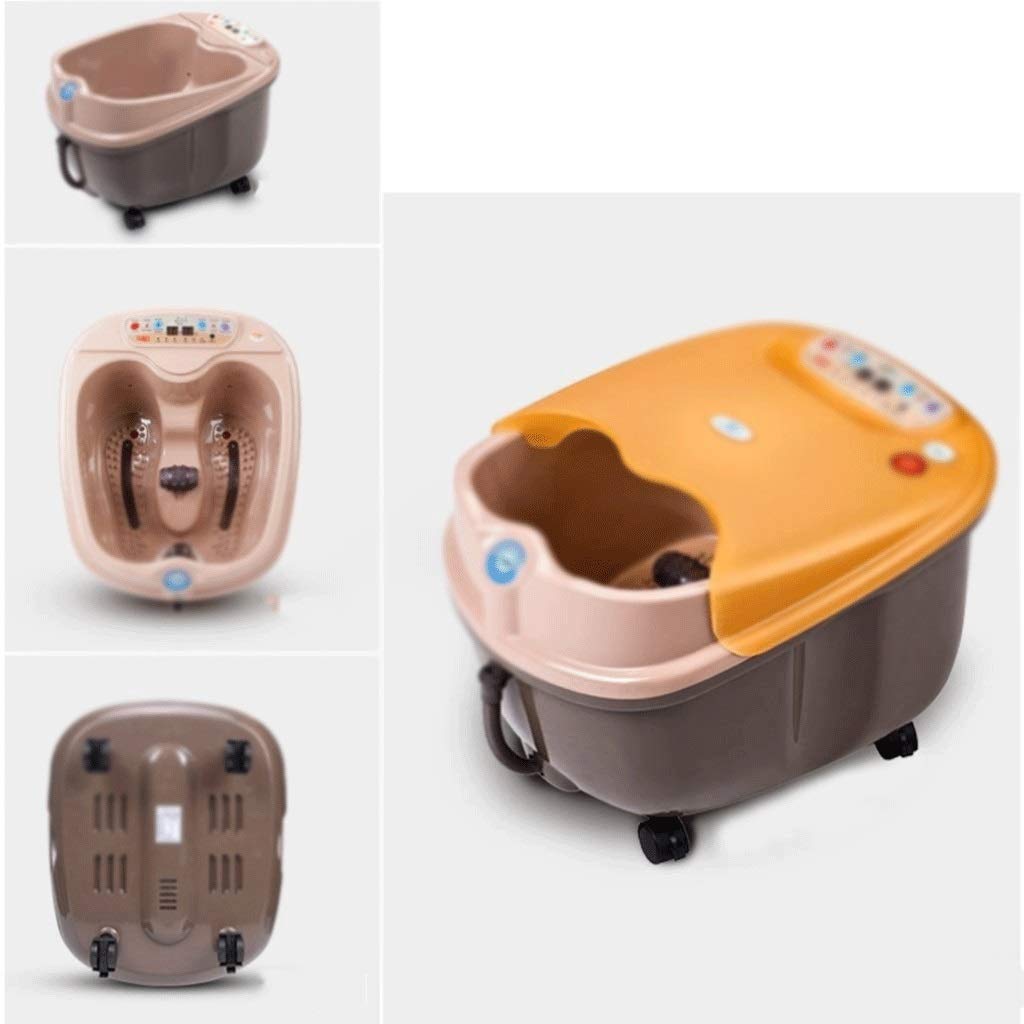 Masajeador de baño para pies con Calor, SPA de pedicura, Rodillo Shiatsu motorizado, Masaje de Punto de acupuntura, conversión de frecuencia, Burbujas, Tiempo y Temperatura Ajustables, Pantalla,