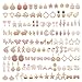 60Pcs 30 Pairs Mixed Enamel Pink Theme Charms Pendants for Jewelry Making Bulk lot Necklace Earrings Bracelet Craft Findings
