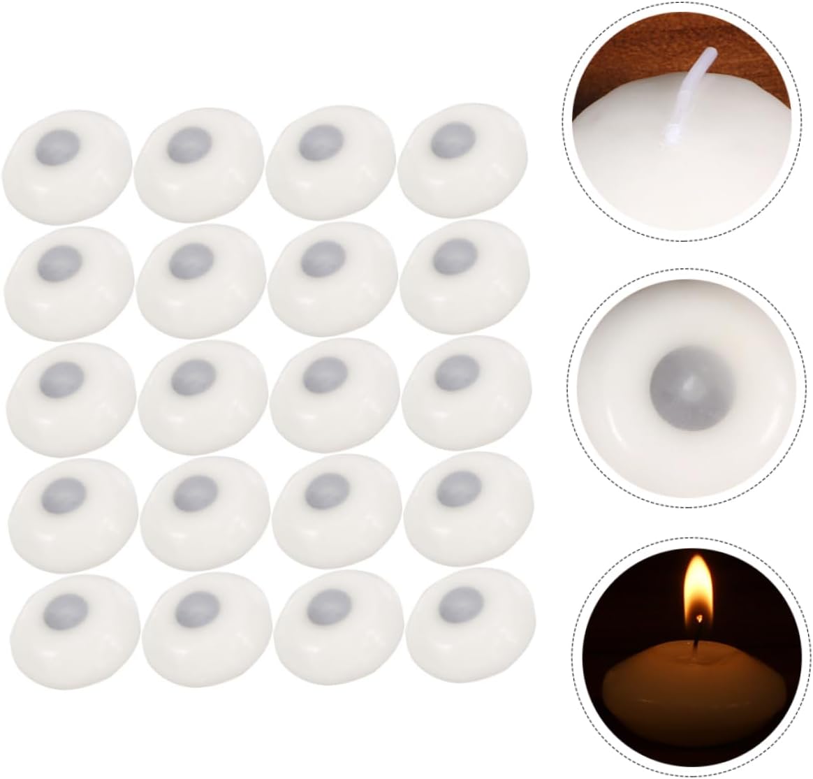 PRETYZOOM Ornamental Floating Candles 100 Pack Pink Floating Candles for Wedding Decorations