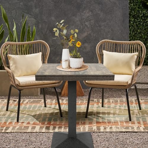 Table de bar carrée design moderne et durable avec piétement robuste
