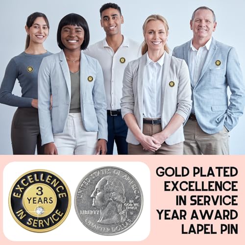 Image of Ferreve 50 /20 Pcs Year of Service Pins Employee Excellence Award Lapel Pin Performance Recognition Reward Anniversary