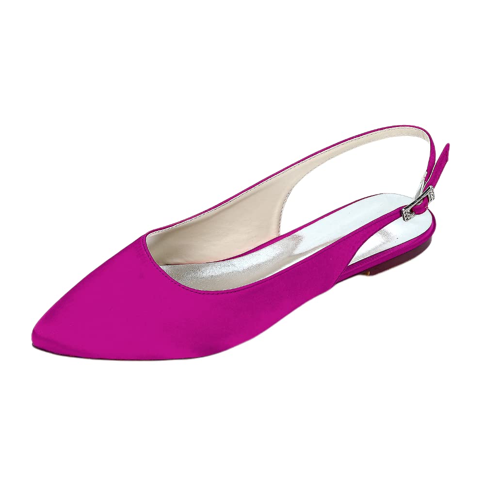 Chaussures plates confortables avec bride arrière en violet 38 - 3