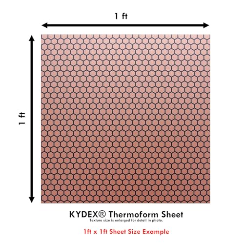 Image of KYDEX Thermoform Sheet - (Honeycomb Camo) - (Liquid Metal) - (Copper /Black) - (12in x 12in) - (1 Sheet) - (for Holster Making, Cosplay, Hobby) - (USA Made)