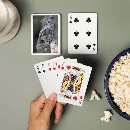 Baraja de Poker Lantern Press Snow Leopard 52 Cartas miniatura 2